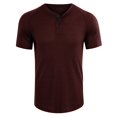 thumbnail image 1 of EGNMCR Men's Plus Size Shirts Solid Color Short Sleeve T-Shirts Button-Up Shirts, 1 of 4
