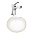 thumbnail image 1 of 18.25-in. W CSA Oval Bathroom Undermount Sink Set In White - Chrome Hardware AI-23025, 1 of 6