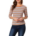 thumbnail image 1 of INSPIRE CHIC T-Shirt pour Femme Fête des Mères Non Doublé Col Rond Manches au Coude Coupe Ajustée Décontracté TG Multicolore Blanc, 1 of 8