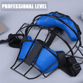 thumbnail image 4 of Full-Face Baseball Catcher Mask, Secure Fit Provides Protection and Comfort ,Does Not Obstruct View,Blue,1 x baseball face protector,Blue, 4 of 7
