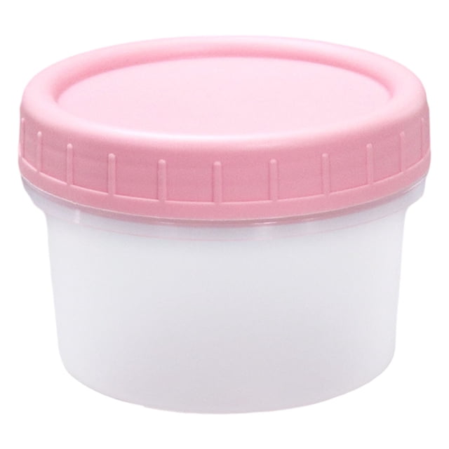 1 Pcs Contenants en Plastique avec Couvercles, Mini Contenants en Plastique, Contenants de Rangement Réutilisables Transparents Empilables, pour Collation Dîner Préparation de Repas Vinaigrettes, Petits Contenants de Congélateur Étanches, (Rose, 120 ml)