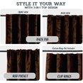 thumbnail image 3 of Vargottam 84 Inch Rod Pocket/Back Tab Cotton Curtains for Windows and Doors- Light Filtering Cotton- Light Filtering Drapes For Doors- Set of 2 Panels, 52"x84"- Hand Drawn Floral Design (Brown), 3 of 8