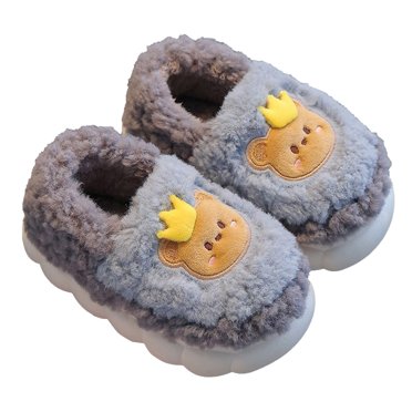 FhsagQ Shoes Kids Shoes Slippers Boys Size 9 Kids Cartoon Slippers Girls Boys Memory Foam Comfy Home Slippers Warm Shoes Kids Shoes Slippers Size 2 Youth Kids Sandals Slippers Size 2 Youth Grey 34