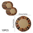 thumbnail image 3 of Fall Leaf Wreath Placemats Set of 10, Heat Resistant for Thanksgiving Table Decor, 3 of 6