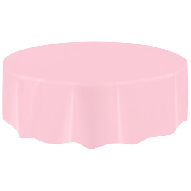 Agiferg Large Plastic Circular Table Cover Cloth Wipe Clean Party Tablecloth Covers PK