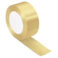 thumbnail image 1 of Unique Bargains Ruban en Satin de 1,5 Pouces de Large, 24 Yards, Rouleau d'Artisanat à un Seul Côté, Décoration, Or Pâle, 1 of 6