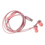 LITINKIMI Back to School USB C Earbuds Wired Earbuds Pink 1Pack for Home Use