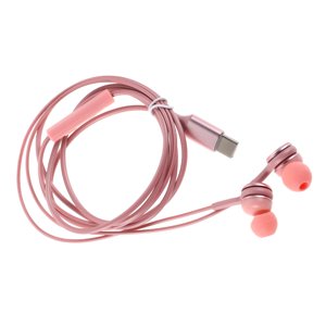 LITINKIMI Back to School USB C Earbuds Wired Earbuds Pink 1Pack for Home Use
