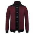 thumbnail image 1 of Qertyioot Hauts pour Hommes Mode Veste Décontractée Extérieur Manches Longues Manteau Chaud, 1 of 6
