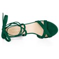 thumbnail image 4 of BLISSFUL STEP Sandales à Talons Hauts Blocs à Lacets Unies pour Femmes, 4 of 6