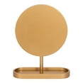 thumbnail image 4 of Kate and Laurel Travis Miroir de Table Moderne, 17 x 21, Or, Miroir Rond Autoportant avec Petit Plateau Décoratif pour Récupérer Tout le Rangement et la Déco de Table, 4 of 9