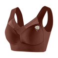 thumbnail image 1 of ManxiVoo Wireless Comfort Bras Full Coverage Minimizer with Adjustable Straps and Side Support for Everyday Wear Smooth T-Shirt Design XXXXXL Size Coffee, 1 of 7