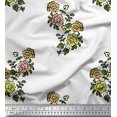 thumbnail image 1 of Soimoi Silk Fabric Leaves & Floral Block Decor Fabric Printed Yard 42 Inch Wide, 1 of 3