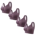 thumbnail image 1 of Timegard Wireless Bras for Women 4pc Front Closure Full Support Wide Strap Breathable Comfy Daily Bras, 1 of 2