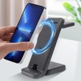 thumbnail image 1 of TopLLC Wireless Charger Multifunctional Foldable Smart Wireless Charging For Android And IOS. Mobile Phones Watches Earphones Three-in-one Magnetic 15W Wireless Fast Charger Wireless charging, 1 of 8