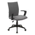 thumbnail image 2 of Leick Apostrophe Linen Fabric Office Chair in Gray, 2 of 2