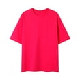 thumbnail image 1 of AherBiu Plus Size T Shirts for Man Crewneck Cotton Soft Tees Casual Summer Solid Color T-Shirts, 1 of 3