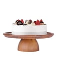 thumbnail image 3 of Home Trend Acacia Wood Cake Stand 11.8inch, 3 of 8