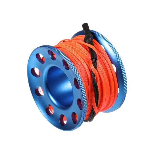 mmirethe Dive Reel Professional Safety High Density Rope Lightweight Tech Spool with Snap Hook Swimming Accessories Equipment Blue