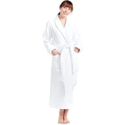Canadian Linen Terry Cloth 100% Cotton Bathrobes for Women Spa Bathrobes for Women After Shower Pool Loungewear Nightgown, Hotel Robes, X-large, White