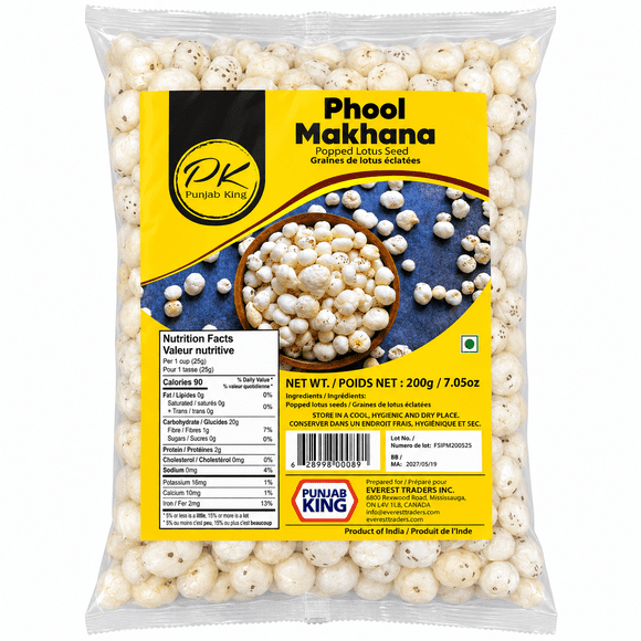 PK Punjab King Phool Makhana 100g (Pack of 2) | Premium Fox Nuts