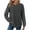 Dark Gray, variant on WRKEKC Women's Waffle Knit Crew Neck Top Solid Color Long Sleeve T-Shirt for Casual Comfort Versatile Styling and All-Day Ease