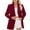 Wine, variant on Wdfiry Womens Dressy Blazer for Work Casual Oversized Fall Long Sleeve Jackets Plus Size Lapel Button Business Coats with Pockets
