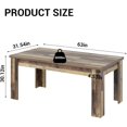 thumbnail image 2 of Dining Table for 4-6,Farmhouse Dining Table, 63" Rectangular Wood Kitchen Table with 1.18" Thick Tabletop & 4.53" Sturdy Legs, Ideal for Dining Room, Living Room, Small Space, Rustic Brown, 2 of 8