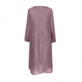thumbnail image 4 of TopLLC Womens Summer Dresses Ensemble Deux Pièces à Imprimé Floral Flowy Chiffon Dress Grande Taille Col Rond Sans Manches Dress Invité de Mariage, 4 of 5