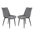 thumbnail image 4 of Alexent Modern Velvet Dining Chairs, Gray (Set of 2), 4 of 11