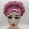 thumbnail image 2 of Turban Multicolored Good Elasticity Women Thick Braids Design Turban Cap for Christmas, 2 of 10