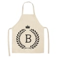 thumbnail image 4 of Linen Kitchen Apron - Letter Printed Cotton Linen Sleeveless Apron Kitchen, 4 of 9