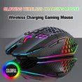 thumbnail image 3 of TFixol X801 RGB Wireless Mouse with 3-Level DPI Adjustment, Rechargeable Battery, and Silent Design in Black/White Options, 3 of 7