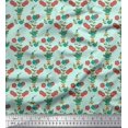 thumbnail image 1 of Soimoi Poly Georgette Fabric Leaves & Floral Printed Fabric 1 Yard 42 Inch Wide, 1 of 3