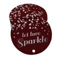 thumbnail image 1 of Inkdotpot Pack Of 100 Let Love Sparkle Wedding Favor Paper Tags Craft Real Silver Foil Hang Tags, 1 of 6