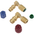 thumbnail image 3 of R12 to R134 a High/Low AC Fitting Port Retrofit Conversion Adapter, Quick Coupler Valve A/C 90 degree Fitting, 3 of 8