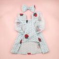 thumbnail image 4 of CBFFDC Dog Princess Dress Soft Breathable Dog Clothes Exquisite Floral Print Sleeveless Design Washable with Adjustable Knot, 4 of 7