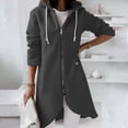 thumbnail image 2 of Timegard Quarter Zip Pullover Women Cropped Drawstring Sweatshirts Fall Winter Comfy Tops Solid Color, 2 of 9