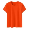 thumbnail image 4 of WTXUE T-Shirts à Manches Courtes, Chandails à Col Rond pour Femmes en Coton, Chandails Amples, T-Shirts Amples, Hauts Unis / Décontractés pour Femmes Orange XL, 4 of 8
