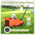 thumbnail image 4 of Poussette mini Pliable pour Chien, Équipée d'Une Corde de Sécurité, d'Un Panier de Rangement et d'Un Coussin de Siège Intégré, avec Poignée Rétractable, Convient aux Voyages, au Magasinage, à la Marche et aux Jeux, 4 of 18