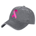 thumbnail image 4 of Casquette de Baseball Imprimée Délavée pour Femmes pour le Mois de Sensibilisation au Cancer du Sein Chapeau de Sport Extérieur, 4 of 6