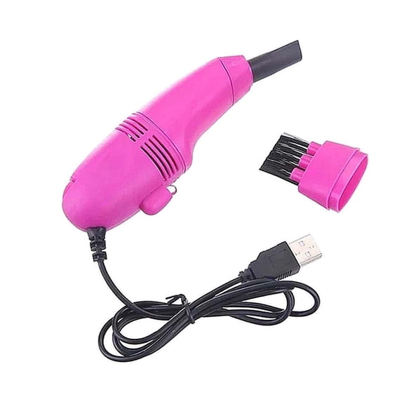 Aspirateur de Bureau pour Claviers d'Ordinateur avec Chargement USB, Câble de 120 cm, Options de Couleur Jaune/vert/noir/rose Rouge