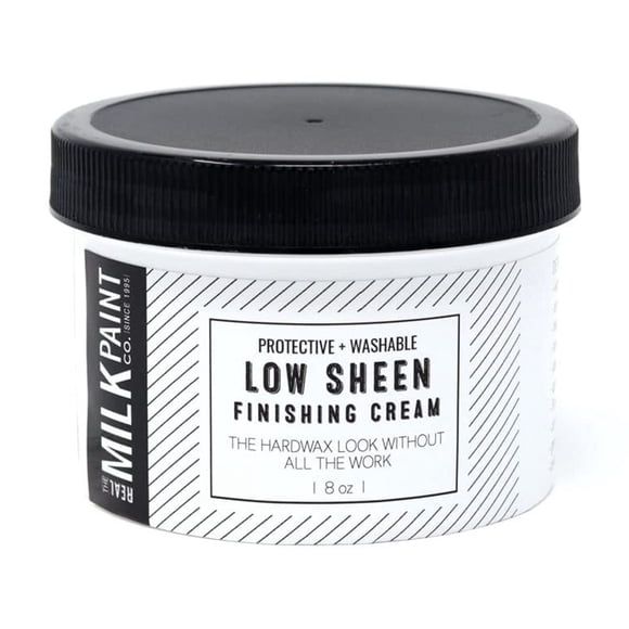 Real Milk Paint, Finishing Cream for Painted Furniture, Kitchen Cabinets, Tabletops, Window Sills, Walls, and Trim, Low VOC, Water Based, Low Sheen, 8 oz.