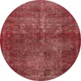 thumbnail image 1 of Ahgly Company Indoor Round Abstract Red Abstract Area Rugs, 3' Round, 1 of 6