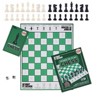 Bobby Fischer Apprendre à Jouer aux Échecs - Pièces d'Échecs Style Staunton - Wood Expressions, Inc.