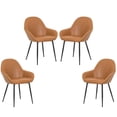 thumbnail image 1 of Fauteuil Ani, noir, rembourré, ensemble de 4, 1 of 5