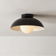 thumbnail image 4 of 1-Light Matte White Flush Mount Ceiling Light with White Opal Glass Shade, 4 of 8
