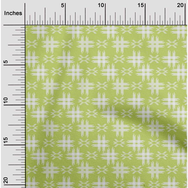 oneOone Viscose Jersey Fabric Check Kasuri Print Fabric BTY 60 Inch Wide