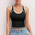 thumbnail image 5 of Débardeur Court Sans Manches à Col Montant pour Femme, Ajusté, Style Sport, Cloud Pro, Bonnets Fixes, Col Rond, Effet Éclat, Non pour la Course, 5 of 5
