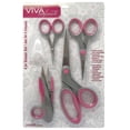 thumbnail image 2 of VIVA INFINITE 4-Piece Scissors Set - Dressmaker, Sewing, Embroidery & Snips, 4pc, 2 of 4